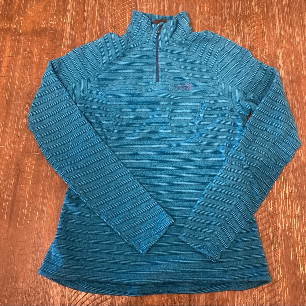 The North Face Blue Quarter Zip Jumper  Sweater Pullover Jacket Size XS